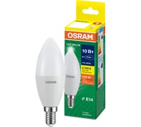 Лампа светодиодная Osram LED Value B E14 800лм 10Вт замена 75Вт 3000К теплый белый свет 4058075579125