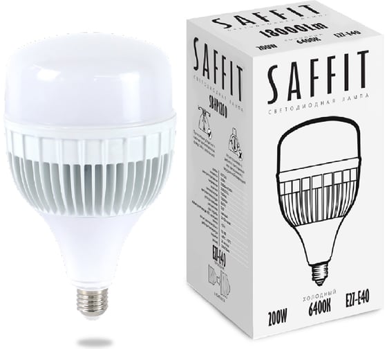 Лампа светодиодная SAFFIT, 200W 230V Е27-E40 6400K T140, SBHP120 55268