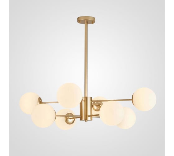 Потолочная люстра с круглыми стеклянными плафонами IMPERIUMLOFT ROUNDI BRASS L8 от 305756-23