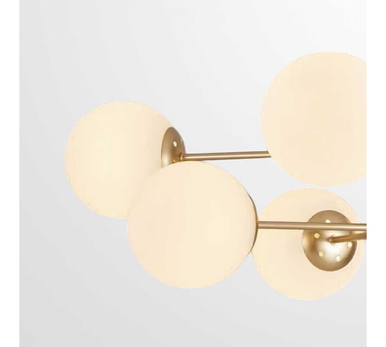 Потолочная люстра с круглыми стеклянными плафонами IMPERIUMLOFT ROUNDI BRASS L8 от 305756-23