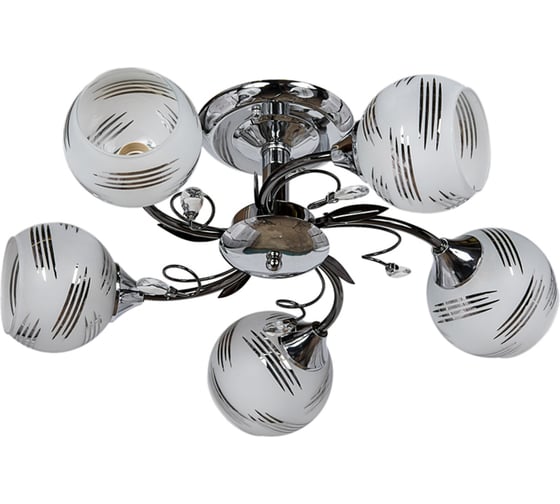 Люстра JUPITER LIGHTING черный хром-5х60W E27 230V, 21-52-52 A 1474/5 1