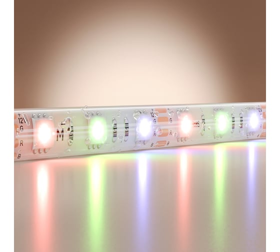 Светодиодная лента Maytoni 12В 5050 14,4Вт/м RGB 5м IP 65 201196
