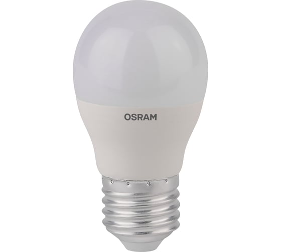 Светодиодная лампа Osram LED STAR P Шар 6.5Вт E27 600Лм 2700К Теплый белый свет 4058075134355
