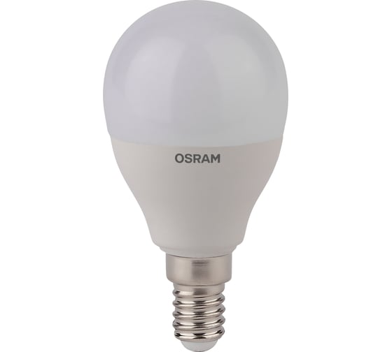 Светодиодная лампа OSRAM LED STAR, P, шар, 6.5Вт, E14, 550 Лм, 4000 К, нейтральный белый свет 4058075134263