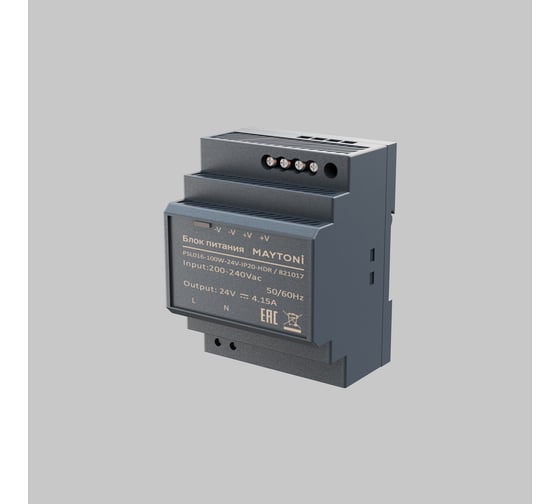 Блок питания Maytoni PSL016 24В, 100Вт, IP20, HDR 821017