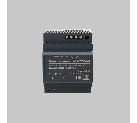 Блок питания Maytoni PSL016 24В, 100Вт, IP20, HDR 821017