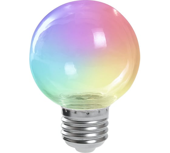 Светодиодная лампа FERON LB-371, G60 шар, 3W 230V E27 RGB, угол рассеивания 220 38130