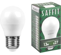 Светодиодная лампа SAFFIT SBG4513, G45 шар, 13W 230V E27 6400К, 1070Lm 55162