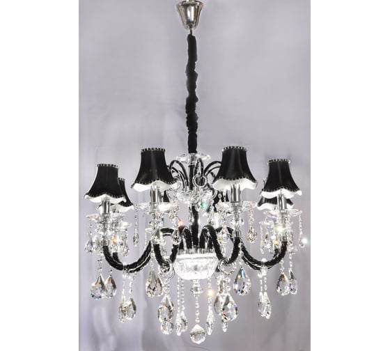 Хрустальная подвесная люстра Lumina Deco Denica LDP 66249-8 BK