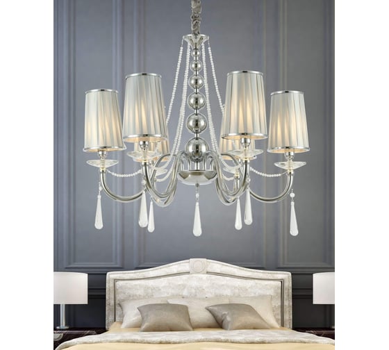 Хрустальная подвесная люстра Lumina Deco Fabione LDP 1200-6 CHR