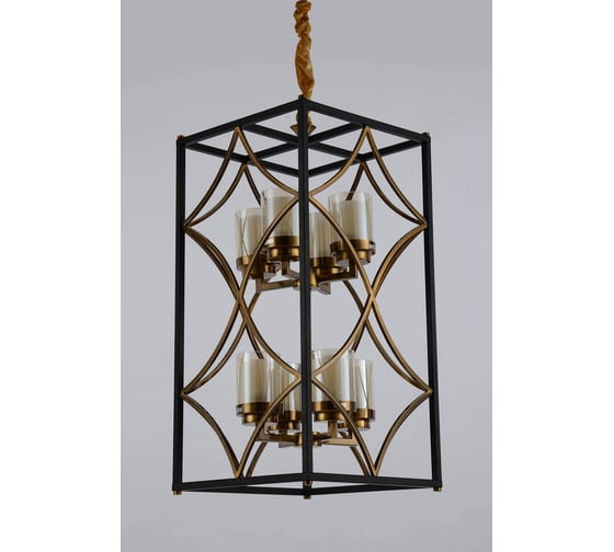 Подвесная люстра Lumina Deco Quadrato LDP 1223-8 BK+MD