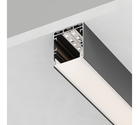 Накладной профиль для светодиодной ленты FERON CAB256 цвет черный, 10369