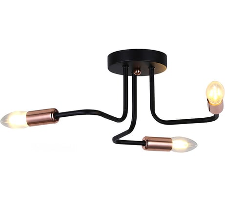 Люстра HIPER 3хE14х40Вт BLACK/GOLD H124-3