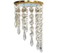 Люстра Ecola GX53 H4 5343 Glass круг с продолговатыми хруст. на подвесе под скос, прозрачный/золото, 240x110 (к+) ST53RVECB