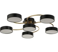 Светильник BayerLux 35442/6 LED, 144Вт, 3000-6000К, черный-золото, 65х65х12 см 4941243
