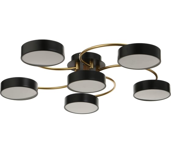 Светильник BayerLux 35442/6 LED, 144Вт, 3000-6000К, черный-золото, 65х65х12 см 4941243 1