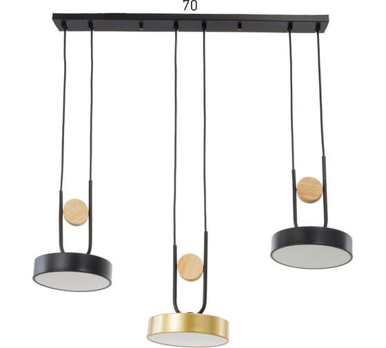 Светильник BayerLux 35445/3 LED 72Вт 3000-6000К черный-золото 70х18х26 см 4941246 1