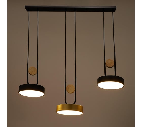 Светильник BayerLux 35445/3 LED 72Вт 3000-6000К черный-золото 70х18х26 см 4941246