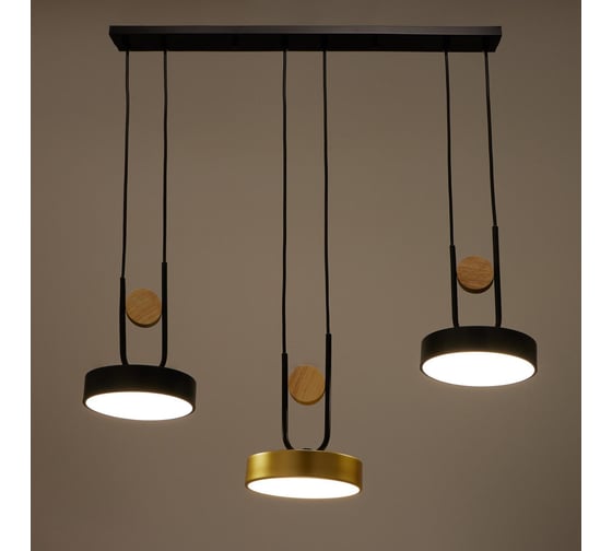 Светильник BayerLux 35445/3 LED 72Вт 3000-6000К черный-золото 70х18х26 см 4941246