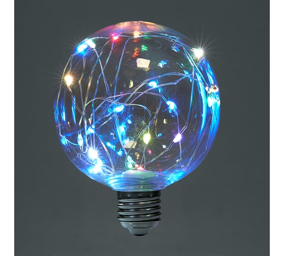 Светодиодная лампа FERON LB-382, G95, 3W 175-265V E27 RGB, 250Lm, угол рассеивания 220 41678