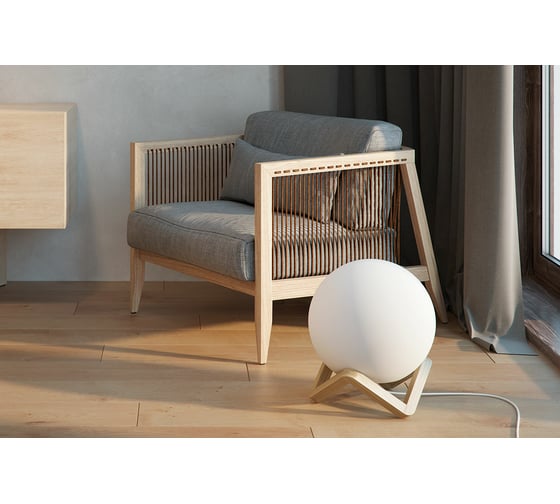 Светильник на деревянной подставке m3light Zig Zag 35см E27 IP40 3000K 12722011