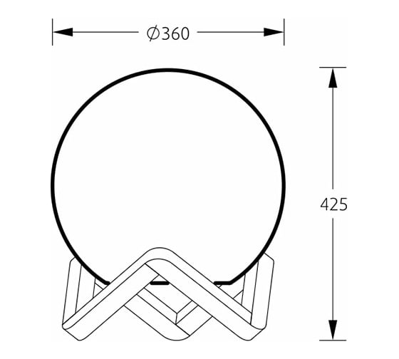Светильник на деревянной подставке m3light Zig Zag 35см E27 IP40 3000K 12722011