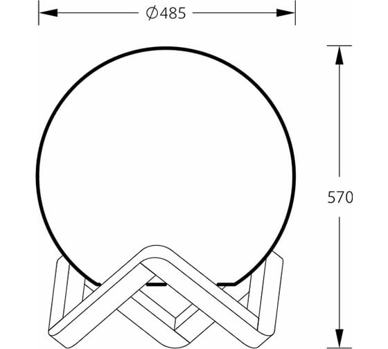 Светильник на деревянной подставке m3light Zig Zag 50см E27 IP40 3000K 10722011