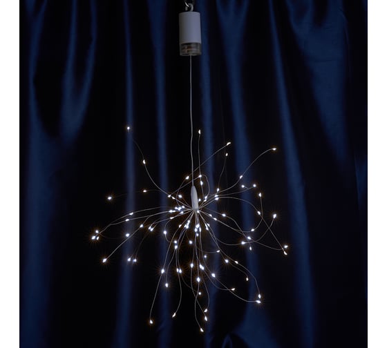 Линейная гирлянда FERON CL595, от батареек, 100 LED, 5000К, статичная, IP20 41655