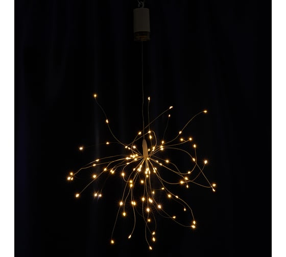 Линейная гирлянда FERON CL595, от батареек, 100 LED, 2700 К, белый теплый, статичная, IP20 41654