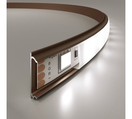 Гибкий профиль Elektrostandard LL-2-ALP012 алюминиевый, латунь/белый для LED ленты (под ленту до 10mm) a053632