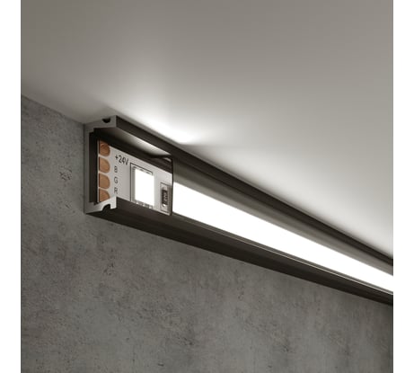 Накладной профиль Elektrostandard LL-2-ALP006 алюминиевый, черный для LED ленты (под ленту до 11mm) a053618