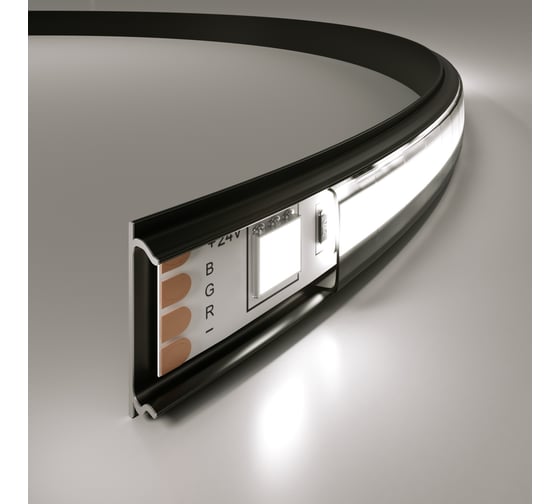 Гибкий профиль Elektrostandard LL-2-ALP012 алюминиевый, черный/черный для LED ленты (под ленту до 10mm) a053629