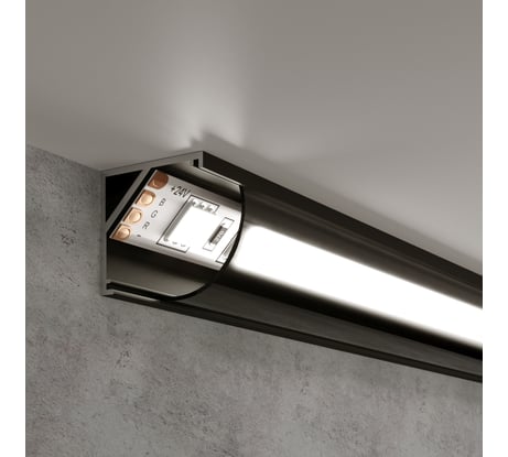 Угловой профиль для LED ленты (под ленту до 10mm) Elektrostandard LL-2-ALP008 алюминиевый, черный/черный a053626