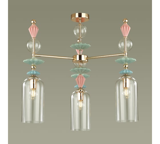 Потолочная люстра ODEON LIGHT BIZET стекло, E14, 3х40W 4855/3C