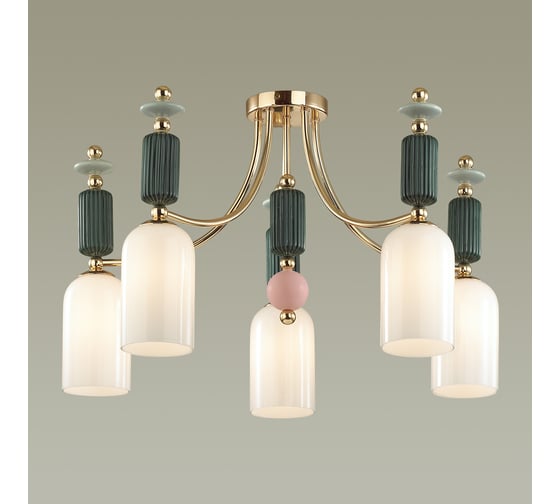 Потолочная люстра ODEON LIGHT CANDY стекло, E14, 5х40W 4861/5C