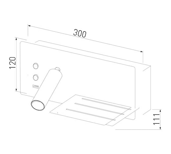 Настенный светодиодный светильник Elektrostandard MRL LED 1113 Fant R чёрный золото a053082