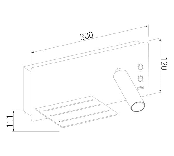 Настенный светодиодный светильник Elektrostandard MRL LED 1113 Fant L чёрный золото a053083