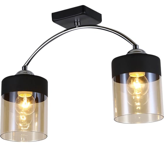 Люстра HIPER 2хЕ27х60Вт BLACK/CHROME H111-2 1