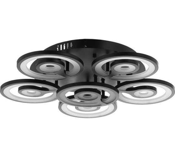 Люстра BayerLux с ПДУ 59121/6BK LED 150Вт 3 режима диммер черный 52х52х14 см 5109311