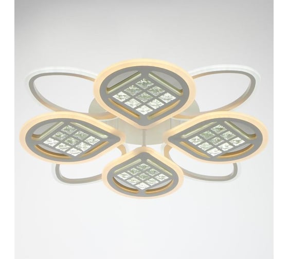 Люстра BayerLux с ПДУ 1150/8 LED 256Вт 3000-6000К диммер белый 73х73х10 см 5250753 1