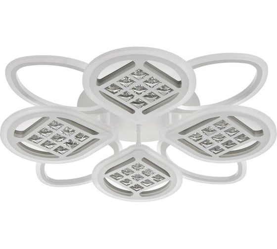 Люстра BayerLux с ПДУ 1150/8 LED 256Вт 3000-6000К диммер белый 73х73х10 см 5250753