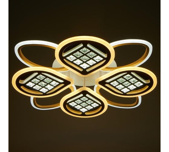 Люстра BayerLux с ПДУ 1150/8 LED 256Вт 3000-6000К диммер белый 73х73х10 см 5250753