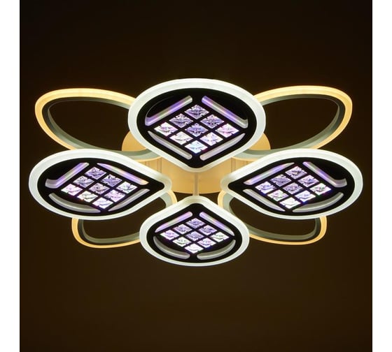 Люстра BayerLux с ПДУ 1150/8 LED 256Вт 3000-6000К диммер белый 73х73х10 см 5250753