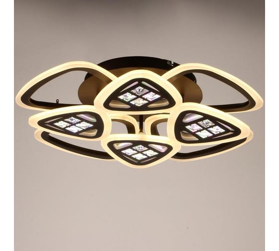 Люстра BayerLux с ПДУ 1160/8CF LED 168Вт 3000-6000К диммер кофе 70х70х10 см 5250772