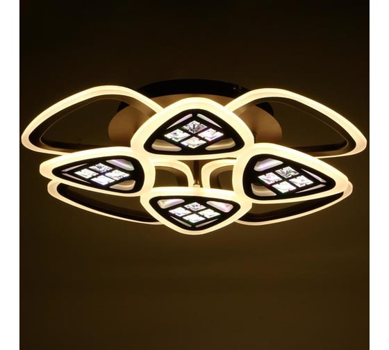 Люстра BayerLux с ПДУ 1160/8CF LED 168Вт 3000-6000К диммер кофе 70х70х10 см 5250772