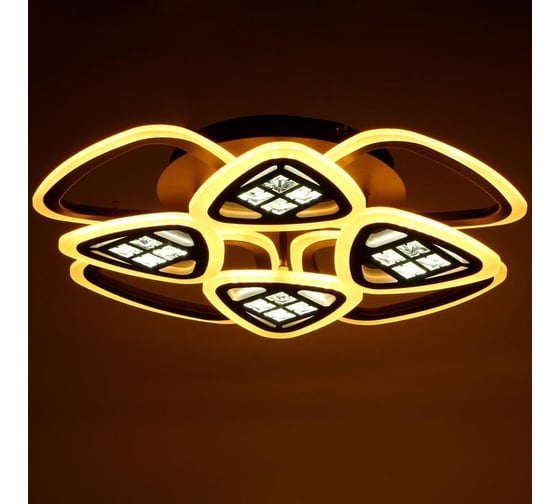 Люстра BayerLux с ПДУ 1160/8CF LED 168Вт 3000-6000К диммер кофе 70х70х10 см 5250772