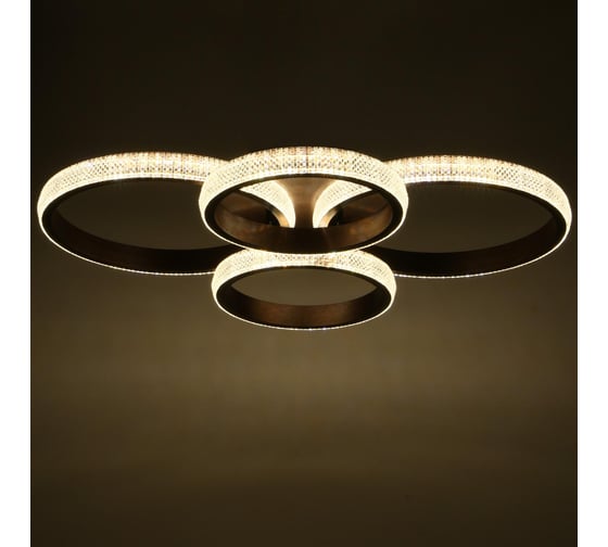 Люстра BayerLux с ПДУ 88002/4 LED 148Вт 3000-6000К диммер кофе 82х64х14 см 4941097