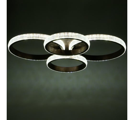 Люстра BayerLux с ПДУ 88002/4 LED 148Вт 3000-6000К диммер кофе 82х64х14 см 4941097