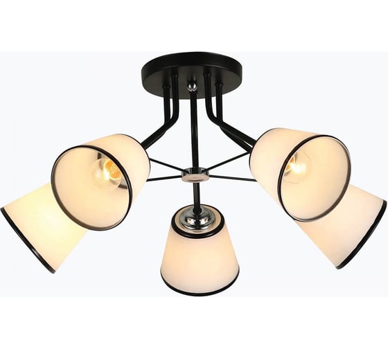 Люстра HIPER 5хE27х60Вт BLACK/CHROME H009-5