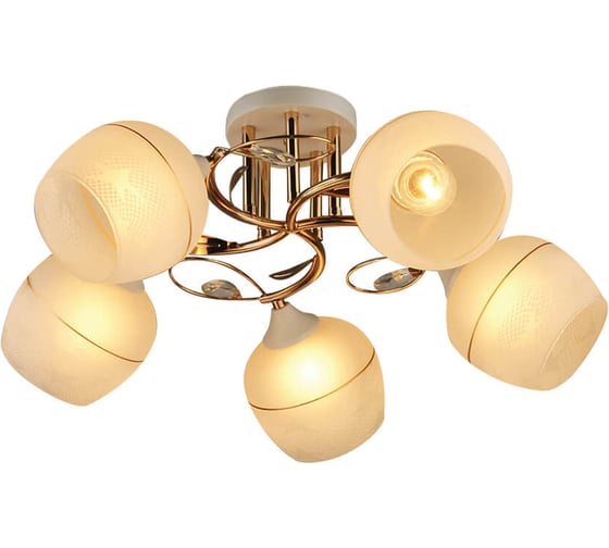Люстра HIPER 5хE27х60Вт WHITE/GOLD H020-5